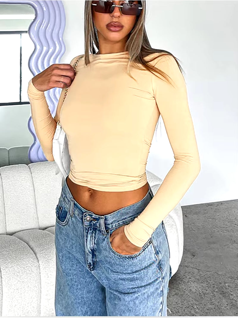 Long sleeve fitted T-shirt