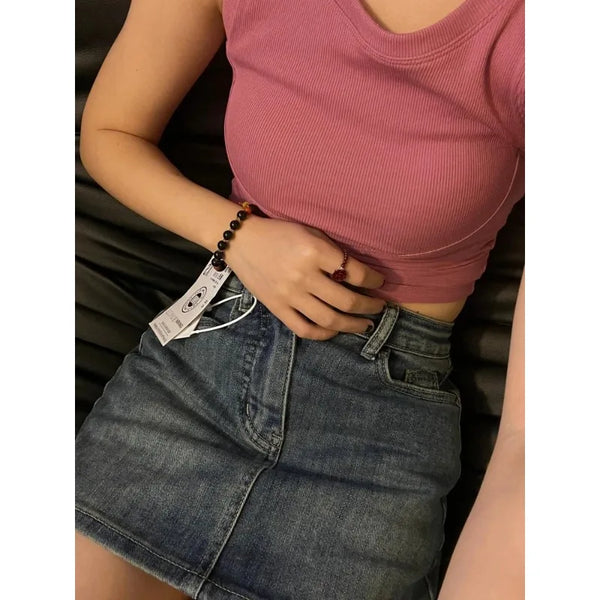 Everyday Denim Utility Skirt