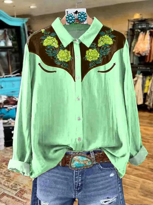 Boho Floral Button Shirt